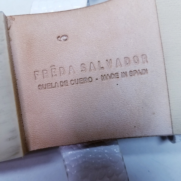 Freda Salvador | Iris White Crocodile Sandals 9 - Picture 4 of 10